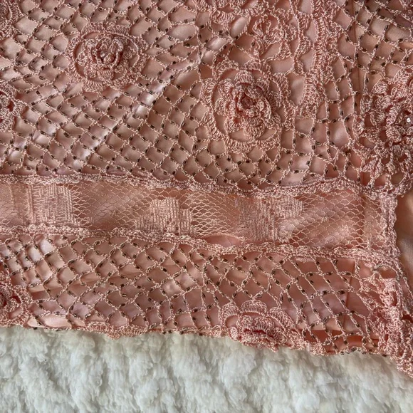 Sue Wong Peach Lace Dress - Picture 6 of 8